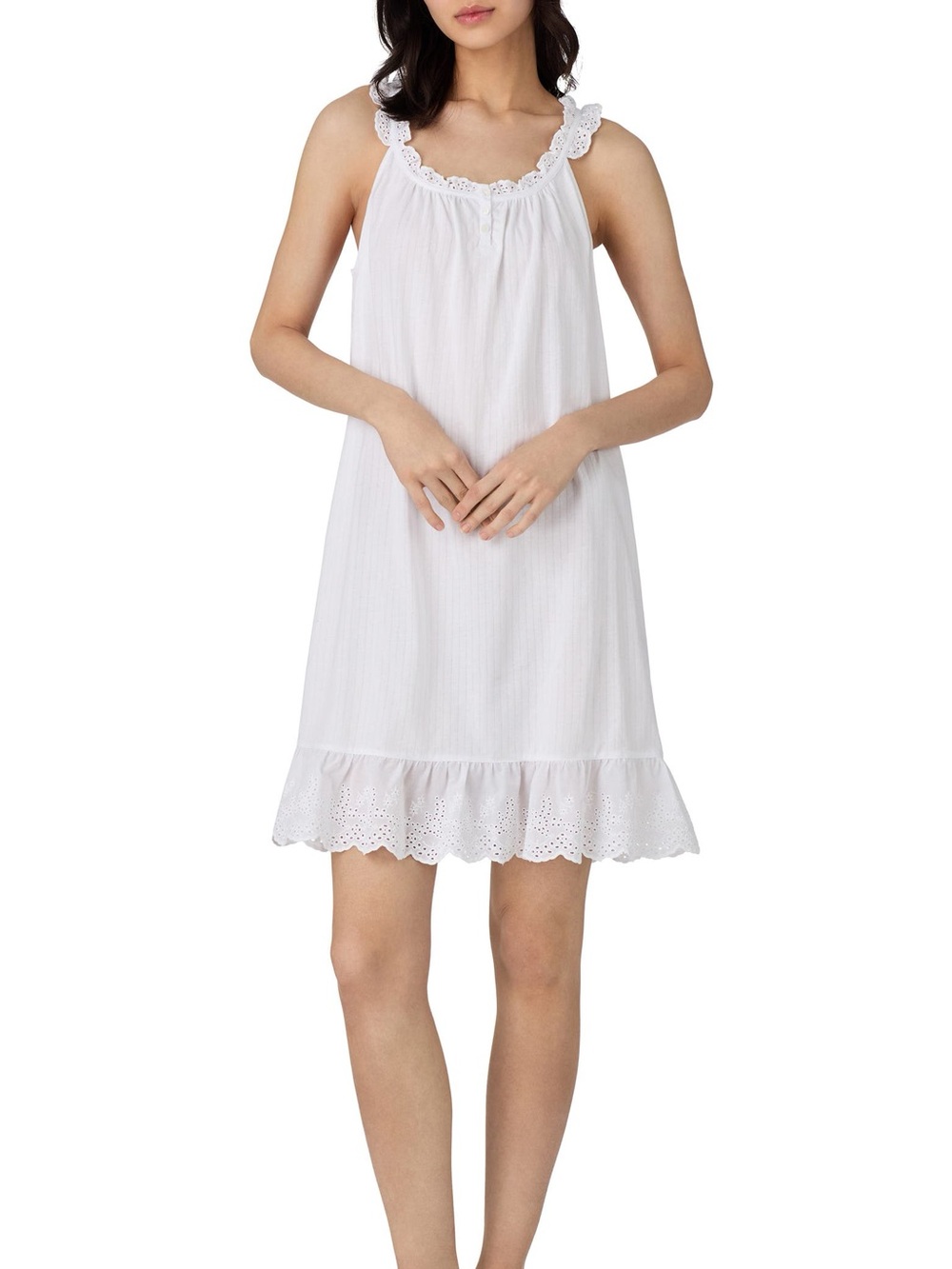 Lauren Ralph Lauren | Eyelet Ruffle Cotton Blend Nightgown ~ Size XL